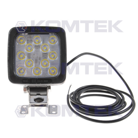 Lampa robocza LED kwadratowa 12/24V włącznik