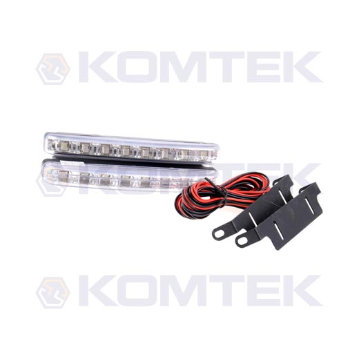 Światła do jazdy dziennej LED, 12V, 153x13x35, 8 led