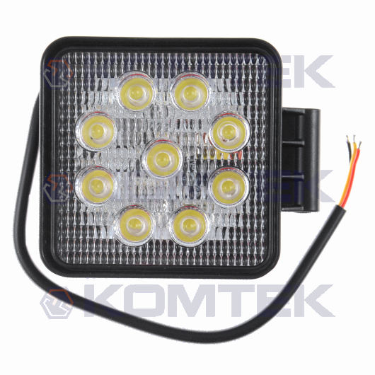 Lampa robocza LED 27W - kwadratowa z sygnałem cofania