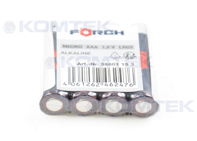 Bateria FORCH AAA Micro LR03, 1,5V - 4 szt