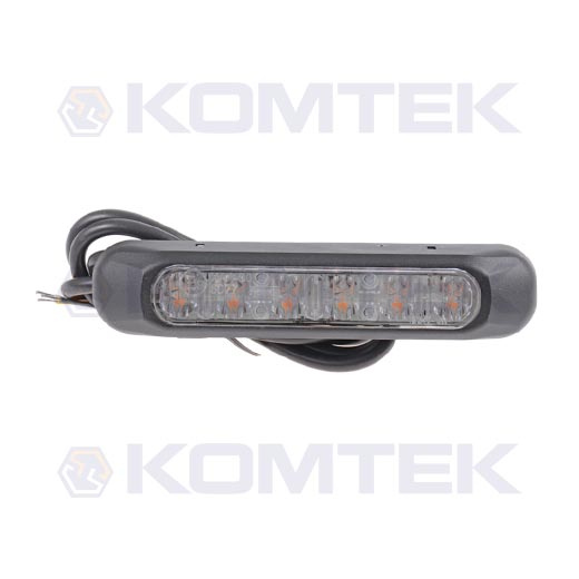 Lampa błyskowa 12-36V LED płaska z uchwytem kątowym