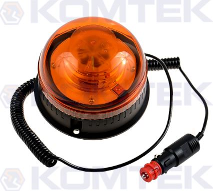 Lampa błyskowa 12/24V LED niska na magnes i śruby