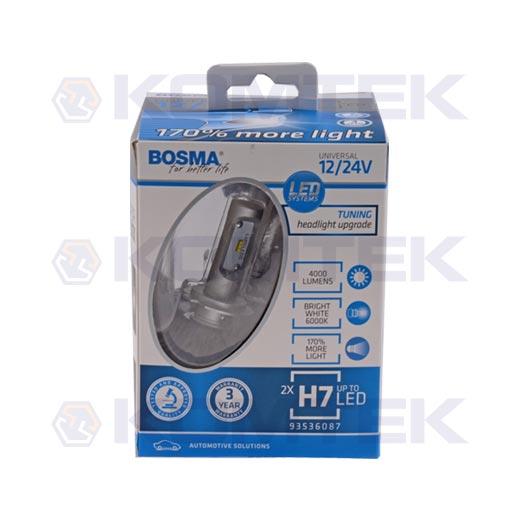 Żarówka 12V/24V PX26D  H7 LED Canbus zestaw 2szt. Bosma