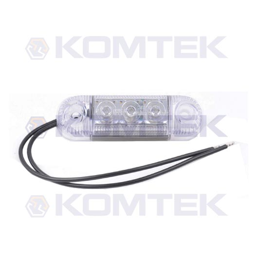 Lampa owalna LED - czerwona 12/24V